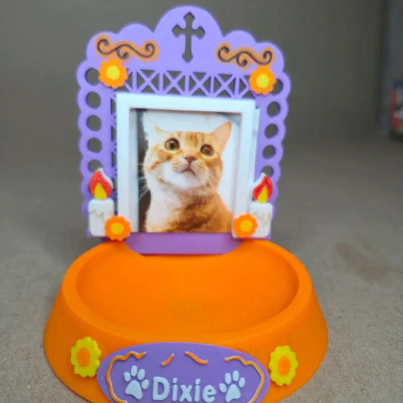 Customizable Pet Memorial Bowl - Día De Los Muertos Dog Altar - Personalized Remembrance Gift - Pet Loss Memorial Decor