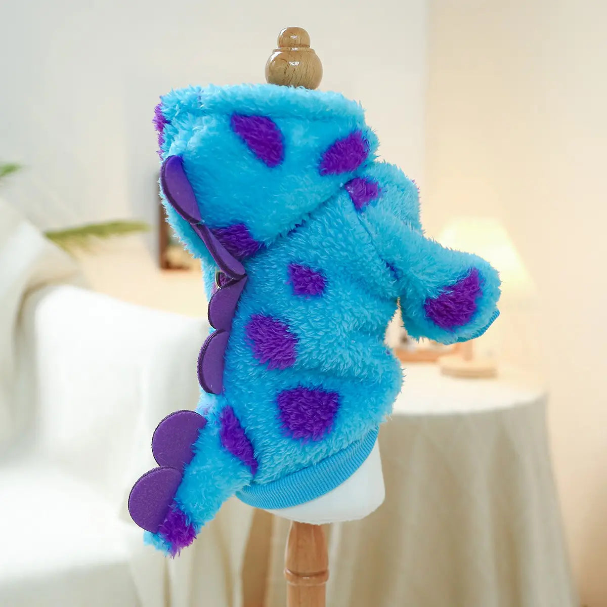 Floral Print Dinosaur Costume for Small Dogs - Stylish and Comfortable Two-Leg Outfit for Teddy, Bichon, Pomeranian, and Yorkie Breeds