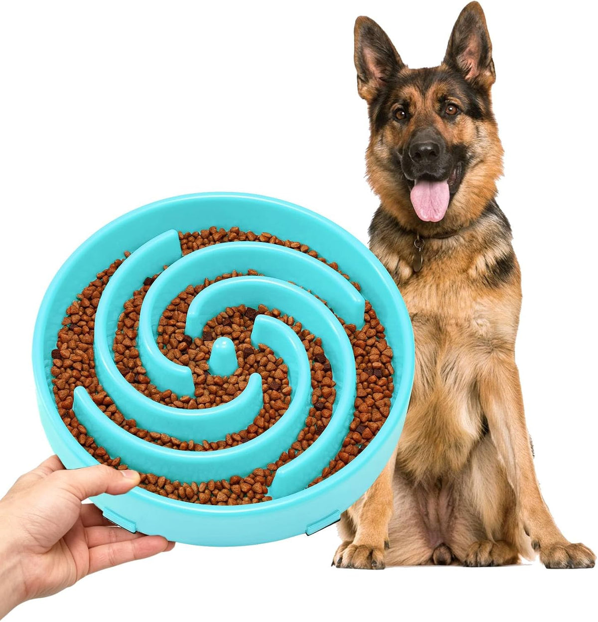 Slow Feeder Bowl for Large and Medium Dogs, Anti-Gulping Design to Prevent Bloat and Choking