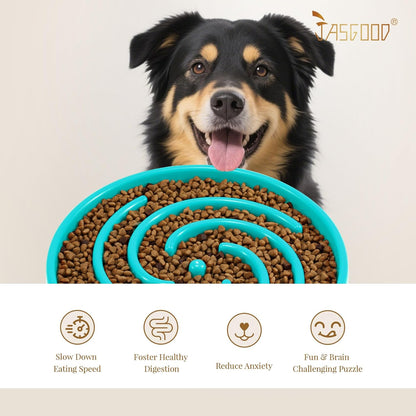 Slow Feeder Bowl for Large and Medium Dogs, Anti-Gulping Design to Prevent Bloat and Choking