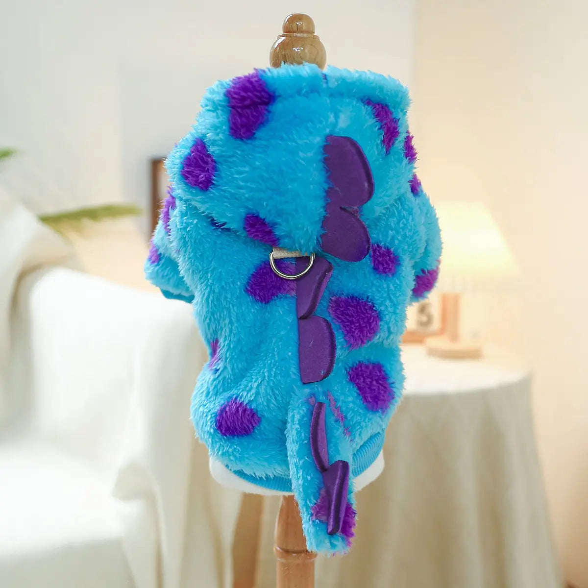 Floral Print Dinosaur Costume for Small Dogs - Stylish and Comfortable Two-Leg Outfit for Teddy, Bichon, Pomeranian, and Yorkie Breeds